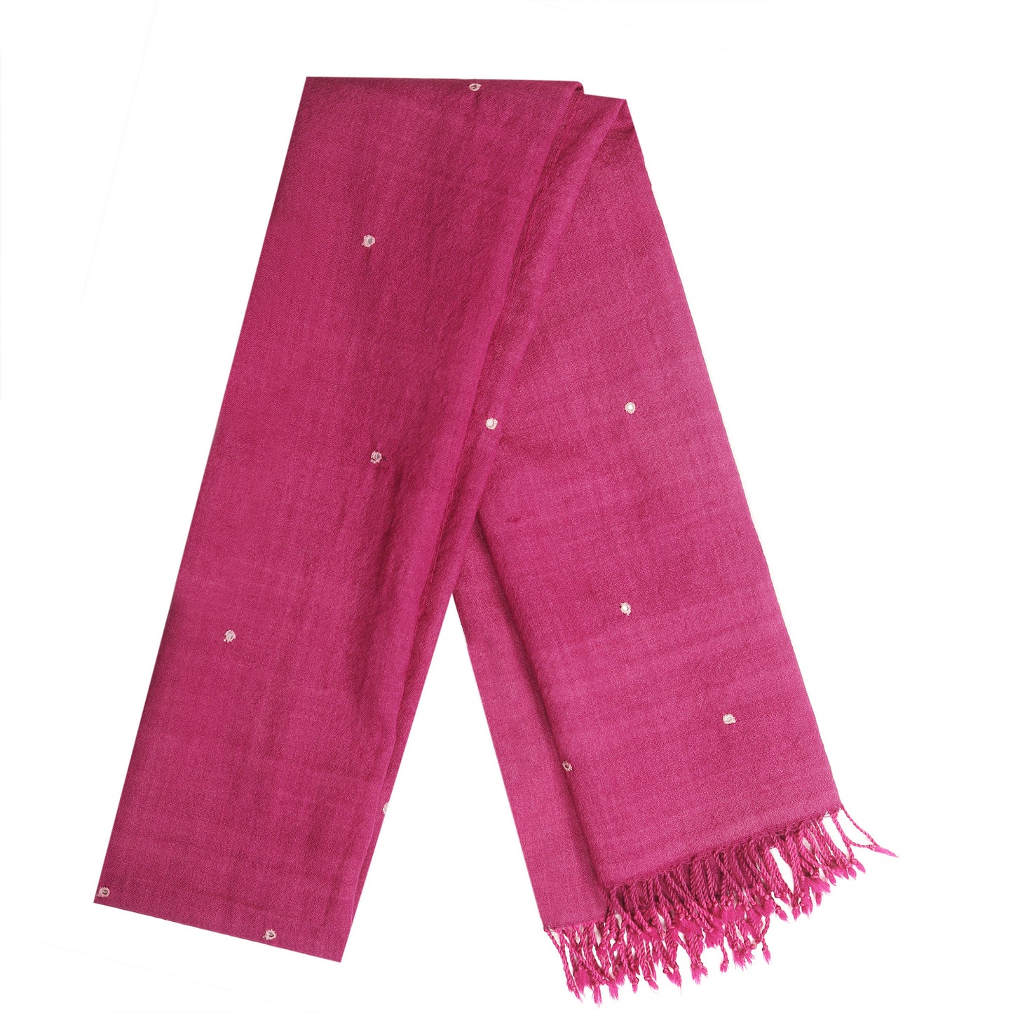 Merino Wool Raspberry Rose Handwoven Scarf - Merino Wool Scarves Australia