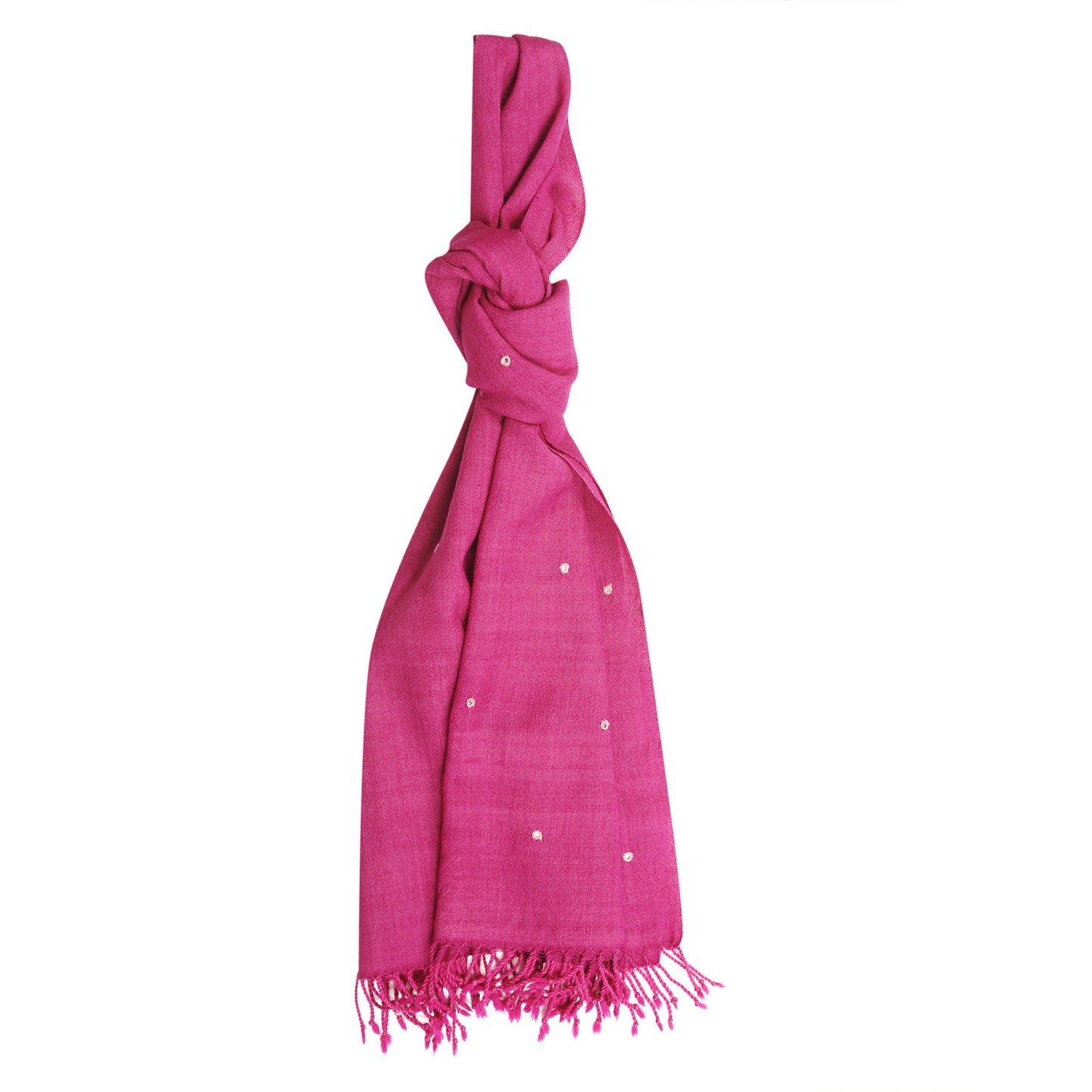 Merino Wool Raspberry Rose Handwoven Scarf - Merino Wool Scarves Australia