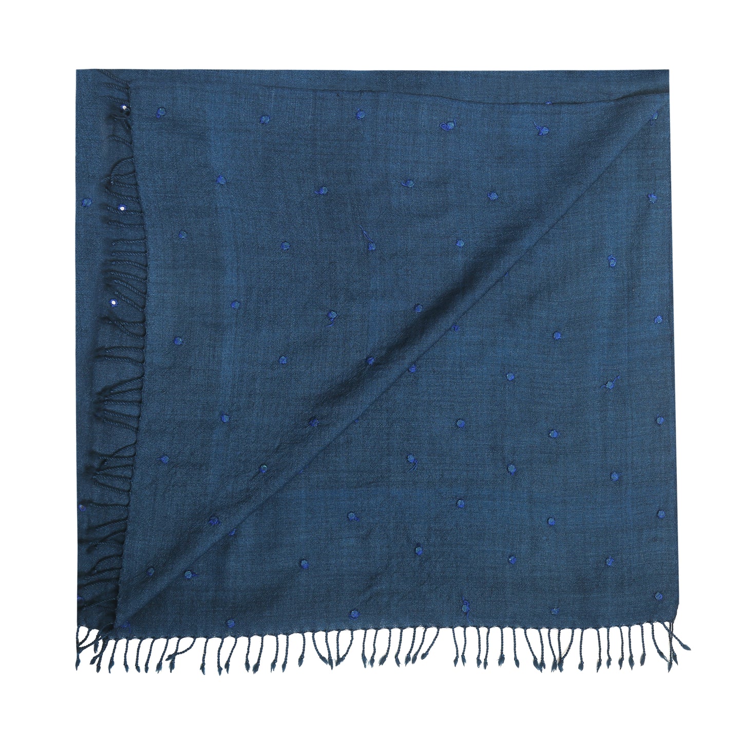 Merino Wool Blue Dianne Handwoven Scarf - Merino Wool Scarves Australia