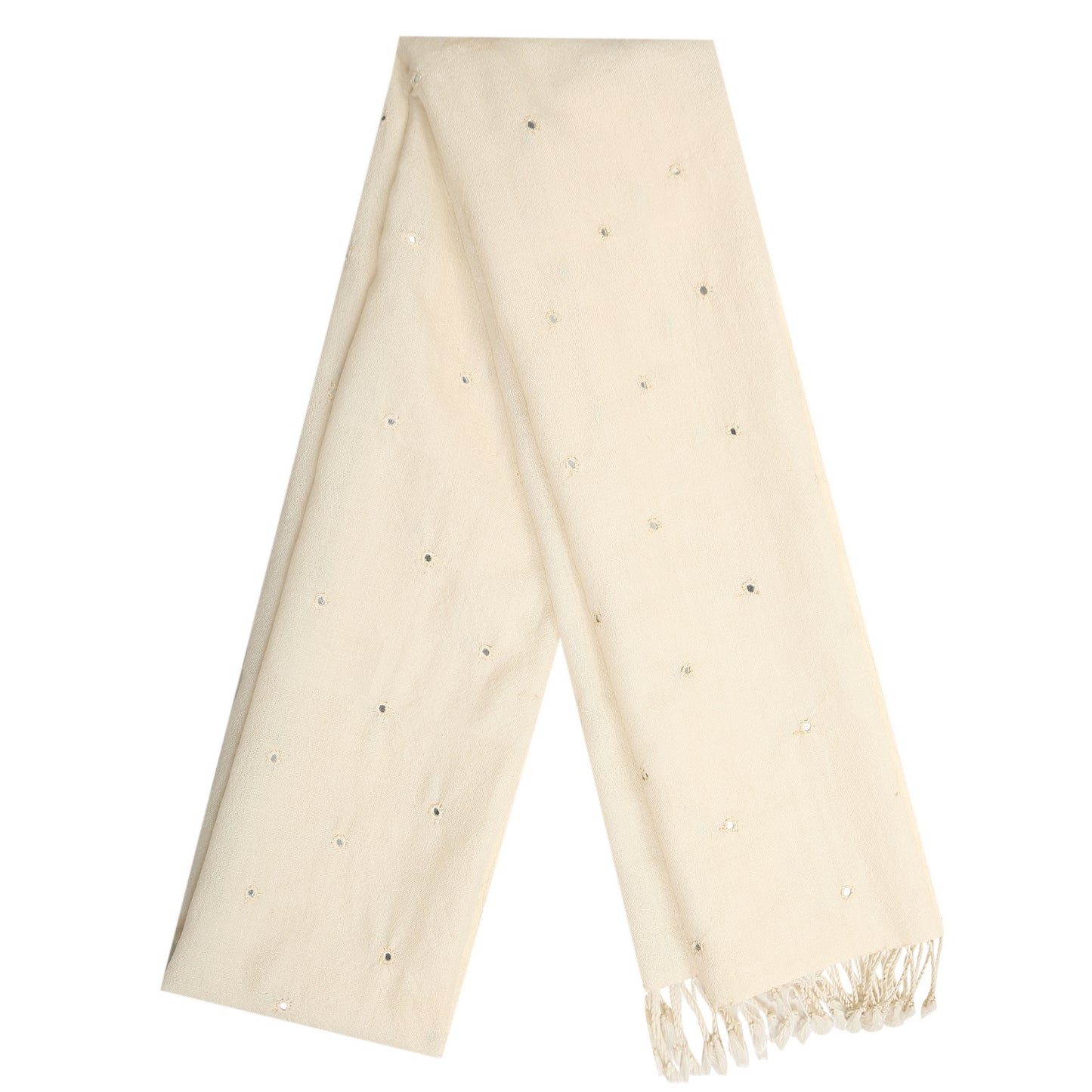 Merino Wool Albescent White Handwoven Scarf - Merino Wool Scarves Australia